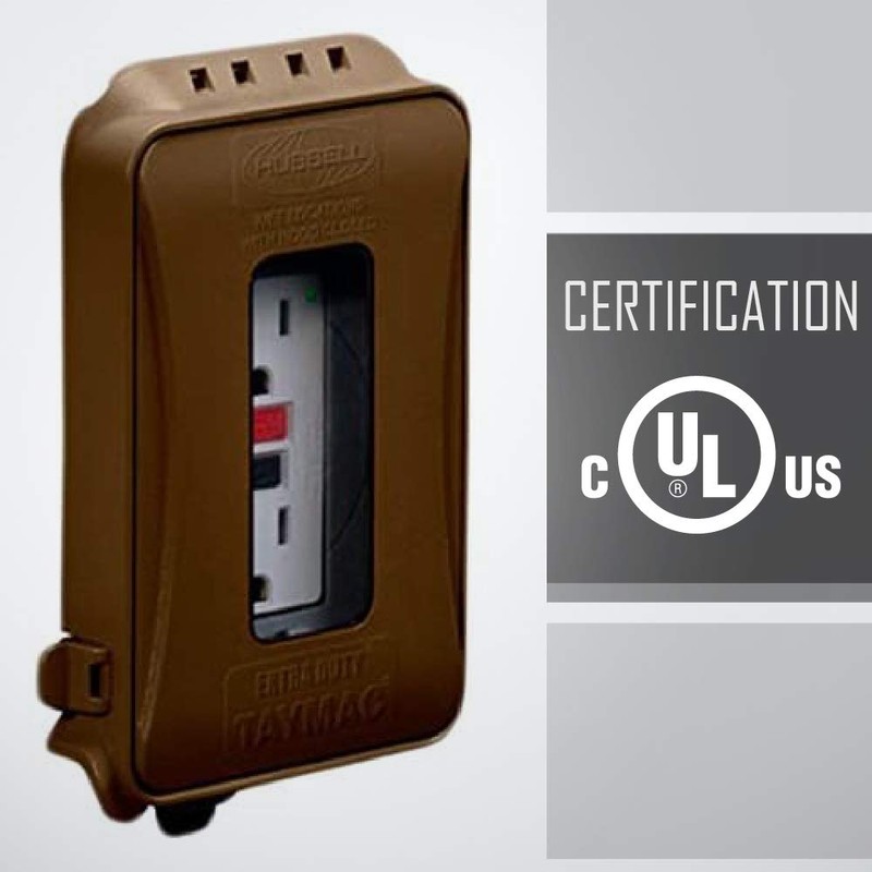 TAYMAC ML500 Single-Gang Mount 16-in-1 Flat Nonmetallic Weatherproof Vertical/Horizontal, 1-Pack,