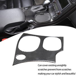 Lcojicep Car Carbon Fiber Sticker Compatible with Corvette C6 Z06 ZR1 2005-2013 Real Carbon Fiber Sticker Decal Interior Trim Cover Accessories (Central Control Gear Box)