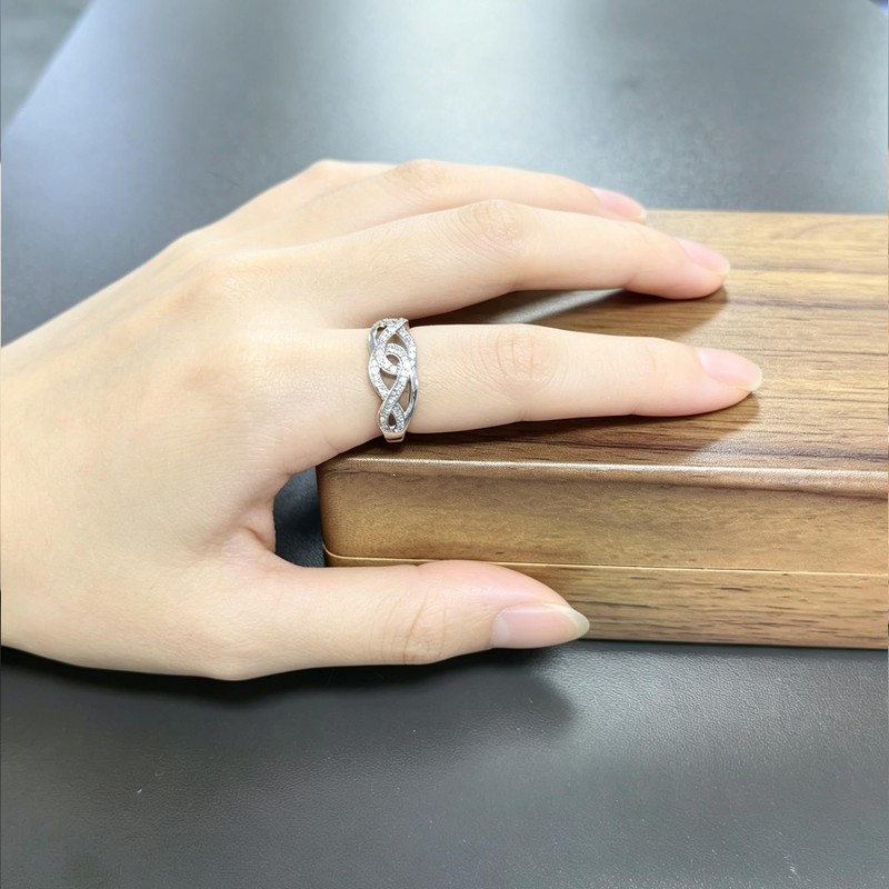 Sumeror Eternity Diamond Ring for Women - 925 Sterling Silver
