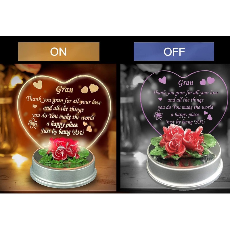 SAFRI Gran Gift LED Light Heart Shape Christmas Birthday Anniversary