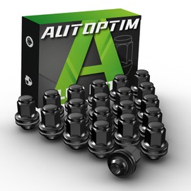 AUTOPTIM 20PCS M12x1.5 OEM Lug Nuts - Replacement for 1983-2022 Toyota Camry, 1994-2022 Toyota RAV4, 1998-2022 Toyota Sienna - OEM Factory Style Mag Seat 21mm Hex Black Wheel Lug Nut with Washer