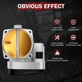 ASTOU 90mm Electronic Throttle Body Assembly for 2005-2012 for Chrysler 300/2009-2012 for Dodge Challenger / 2005-2010 for Dodge Ram 1500 2500 5.7L, Replaces 4591847AC 6900203 04591847AA