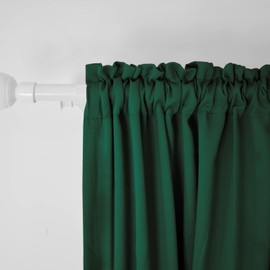 Blackout Tier Curtains Room Darkening Dark Green Kitchen Tiers 30 inches Thermal Insulated Small Short Bathroom Half Window Treatment Set 2 Panels Rod Pocket 34"x36"