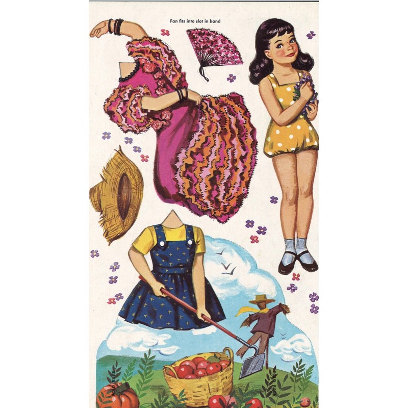 VINTAGE 1960 PAPER DOLLS GOLDEN CUTE LASR REPRODUCTIN~Or