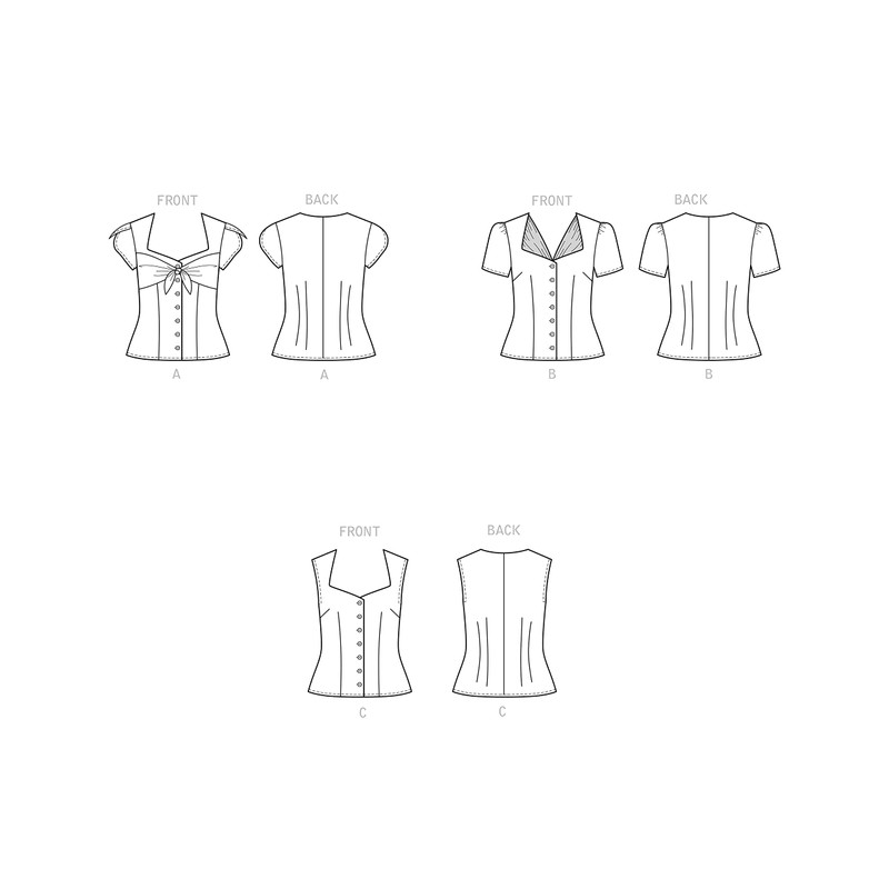 Simplicity SS9287D5 Misses' Sweetheart Neckline Loose Fitting Blouse Sewing Pattern