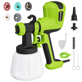 Paint-Sprayer, 700W HVLP Electric Spray Gun, with Cleaning & Blowing Joints 4 Copper Nozzles and 3 Patterns Paint Sprayers for Home Furniture, Walls, Cabinets, Fence, Door etc. EP62-G.