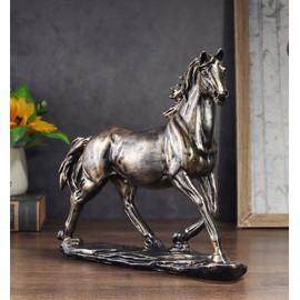 JXCBXJ Horse Resin Statue,Home Animal Decor,Horse Art Figurine Decorative Sculpture,for Home Office Decoration Gift.Copper.