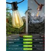Larkvue 48FT Solar Outdoor String Lights with Remote & Timer,