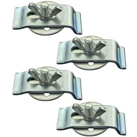 Pack of 4 Undermount Sink Clips, Stainless Steel Sink Mounting Clips, No Drilling Sink Brackets, Supports Sink Mounting Accessories for Kitchen, Bathroom, Round Base,