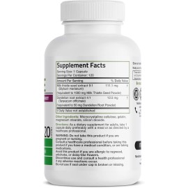 Extracto De Cardo Mariano 1000 Mg (Silimarina) Capsulas Blandas 120 Unidades ys.