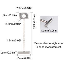 T-Pins Replacement Steel Needles Tile Leveling System, 1.5mm Tile Leveling Floors Walls Building Construction Tools for 2mm Tile Gap （100Pcs）