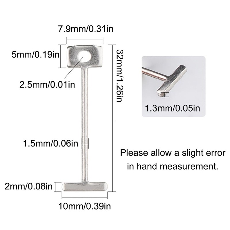T-Pins Replacement Steel Needles Tile Leveling System, 1.5mm Tile Leveling