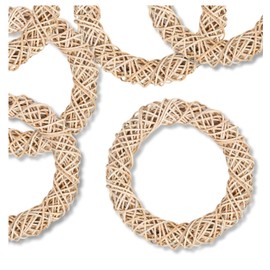 12 Inch Natural Vine Wreaths by Factory Direct Craft - Bulk Pack of 12 Natural Dried Bleached Willow Round Wreath Frames (12 inch Diameter)