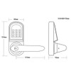 Left Hand Digital Keypad Door Lock Stainless Steel Electronic Keyless