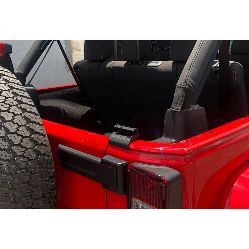 2PCS Soft Top Rear Window Clips Retainer Brackets Tailgate Bar