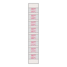 8-Temp Thermolabel Classic 290-360°F Temperature Label Pack of 16 Labels