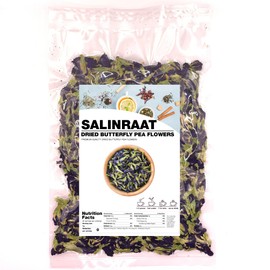 SALINRAAT - Premium Quality Butterfly Pea Flower Tea Butterfly Pea Tea Rich in Antioxidants Edible Dried Herbal Flowers for Blue & Purple Drinks and Food Coloring (1.76 oz / 50 g)