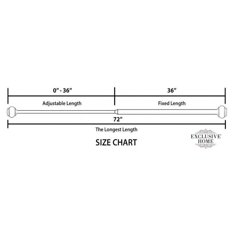 Exclusive Home Duke 1" Curtain Rod and Coordinating Finial Set,