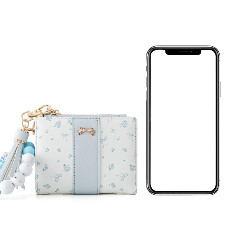 Tomolucky Direct Small Wallets Girls Cute Coquette Floral Bow Wallet