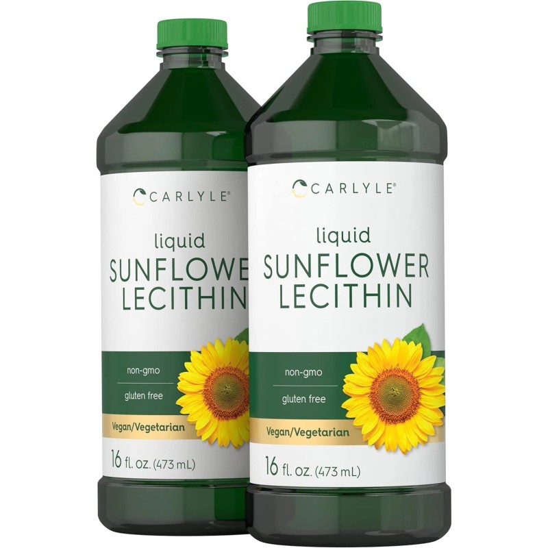Sunflower Lecithin Liquid 16 oz Pack Non-GMO Soy Free Gluten