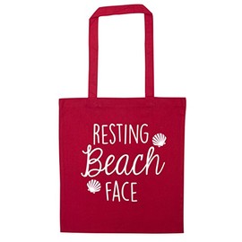 Flox Creative Resting beach face tote bag