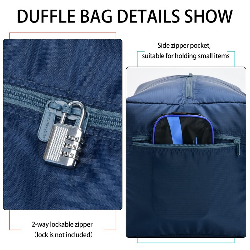 iFARADAY Foldable Duffel Bag 30 inch 75L Large Lightweight Luggage