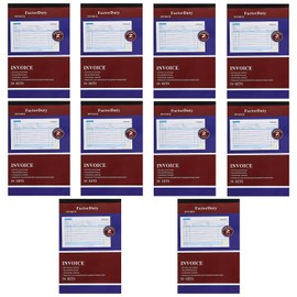 10 Pack Large Sales Order Book Receipt Invoice Duplicate Carbonless 50 Sets 5.5" X 8"5 (10 pck Horizontal)