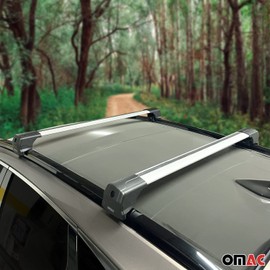 OMAC Aluminium Roof Racks Cross Bars Luggage Carrier for Lincoln MKC 2015-2019 Gray 2 Pcs Anti-Theft for Travel Kayak Canoe Surf Ski Snowboard Camping