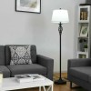 Set of 2 Table Lamps and 1 Floor Lamp with