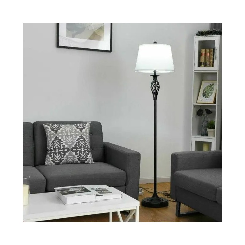 Set of 2 Table Lamps and 1 Floor Lamp with