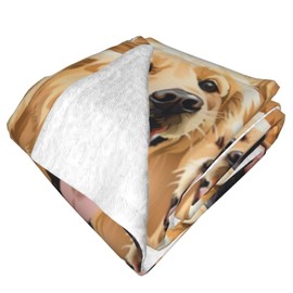 PXLNJHO Golden Retriever Blanket Gifts for Women Men Adults Dog Lovers, Golden Retriever Plush Fleece Throw Blankets, Cozy Soft Warm Bedding Decor for Sofa Living Room Travel 50"x60"
