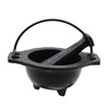 Crystalo - Cast Iron Cauldron Mortar And Pestle Set