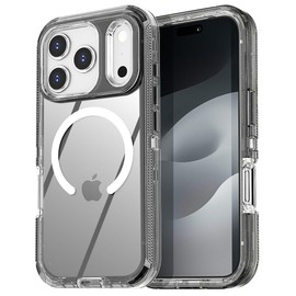 AICase for 17 Pro Case Clear with Magsafe Heavy Duty Drop Protection Full Body Rugged Shockproof/Dust Proof Triple Layer Transparent Military Protective Tough Durable for 17 Pro 6.3"_4