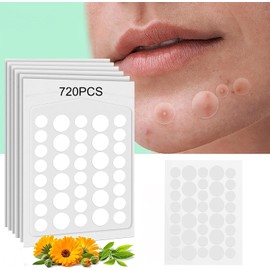 Pimple Patches 720 Parches, Parches para Acne Hidrocoloides, 2 Tamaños, Parches Anti-Espinillas Transparentes para Granos y Manchas, Tratamiento para Todo Tipo de Piel, Día y Noche