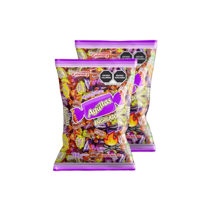 Agüitas Enchilado | 2 Pack | Caramelo Suave | Caramelos