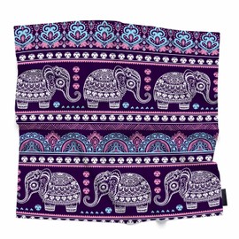 Xuwenz Boho Style Pattern Head Scarf Silk Feel Like Indian Lotus Ethnic Elephant Bandana Soft for Women Girls