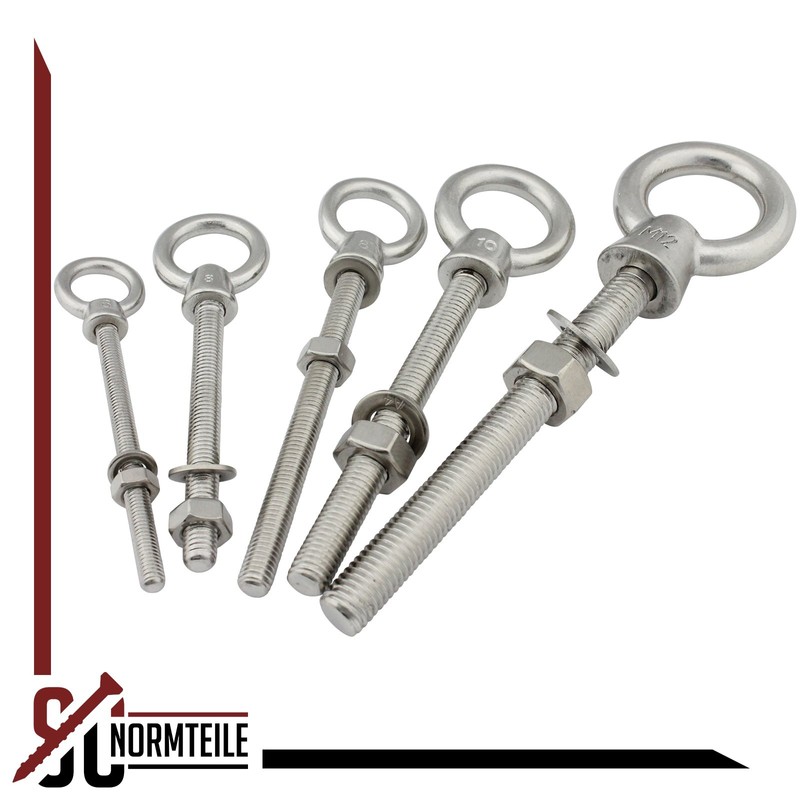 Metric Thread Eye Bolt - M6 x 60mm - (Pack