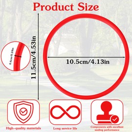 4 Pack Hummingbird Feeder Base Seal Ring, Hummingbird Feeder Replacement Parts Bird Feeders Base Rubber Seal Gasket for Solves Leakage Problem (Red)