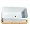 Selections White Succulent Trough Pot, Outdoor, Small