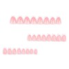 JUSTOTRY Pack of 24 White Glue-On Nails, Short, Pink Almond