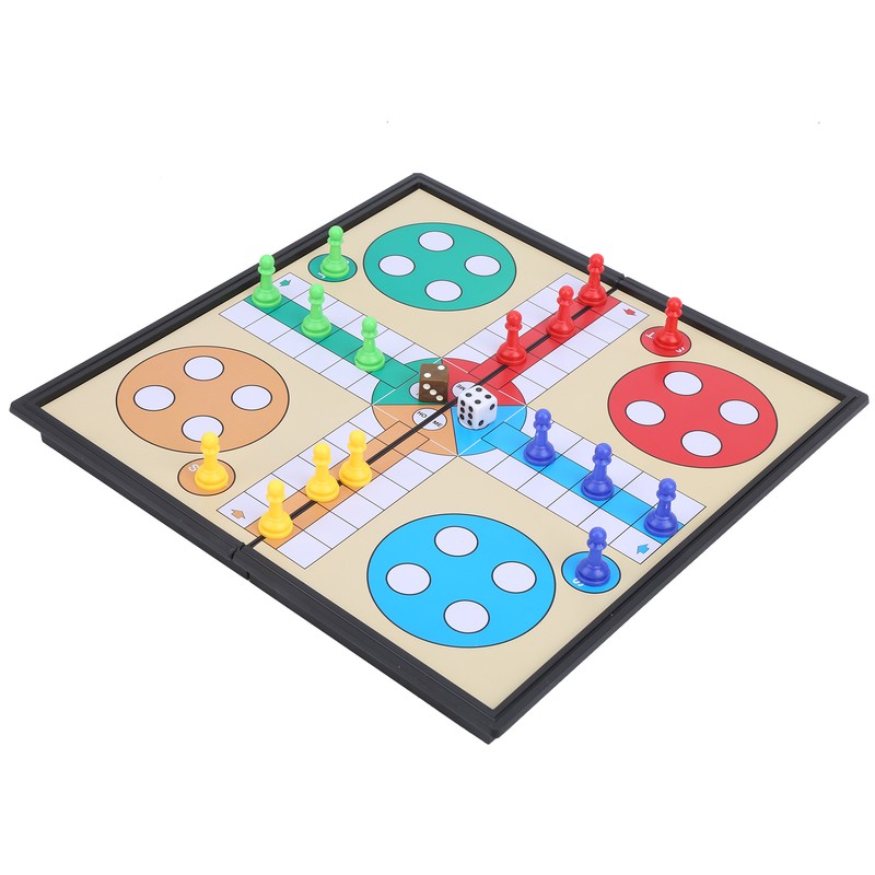 Plastic Magnetism Aeroplane Chess Board Games Toy Set with Foldable