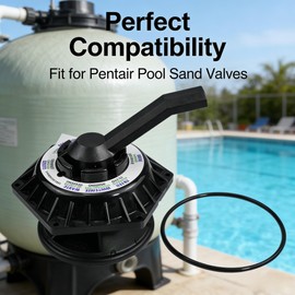 272531 Hi-Flow Top Valve Assembly Compatible with 6-Way 1-1/2 Inch Sand Cylinder Valves Fit for Pentair Replacement for Pool/Spa Filter and Valve