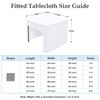 Wolkemer 2 Pack Open Back Fitted Tablecloth Square 34x34 Inch,
