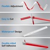 Jaspond Flexible Quarter Round Molding, 98Inch Self-Adhesive Silicone Rubber Trim