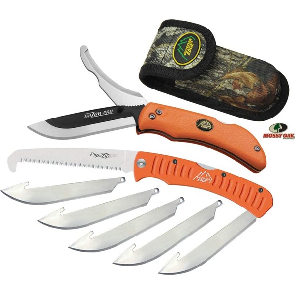 Outdoor Edge Razor-Pro/Saw Combo Folding Knife Box (Clam Pack), Orange