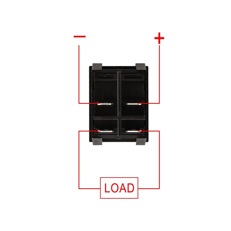 Heschen 30A 250V AC ON/OFF 2 Position DPST 4 Port