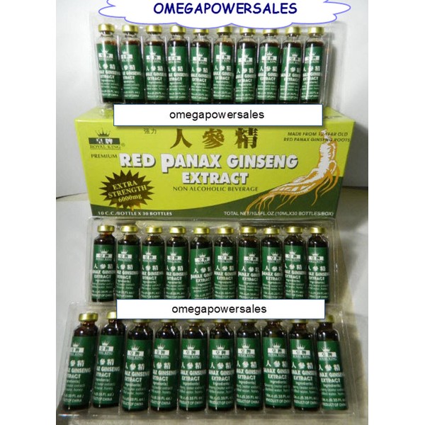 RED PANAX GINSENG EXTRACT 1 BOX 30 BOTTLE  EXTRA STRENGTH 6000mg ROYAL  KING