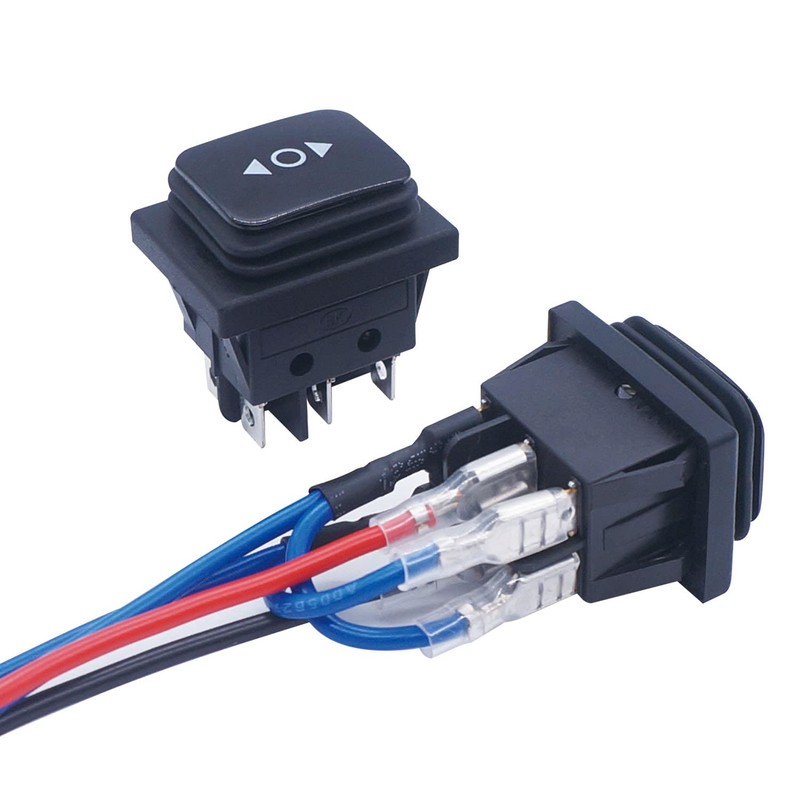 weideer Reverse Polarity Switch Waterproof 12V RV Jack Switch ON/Off/ON