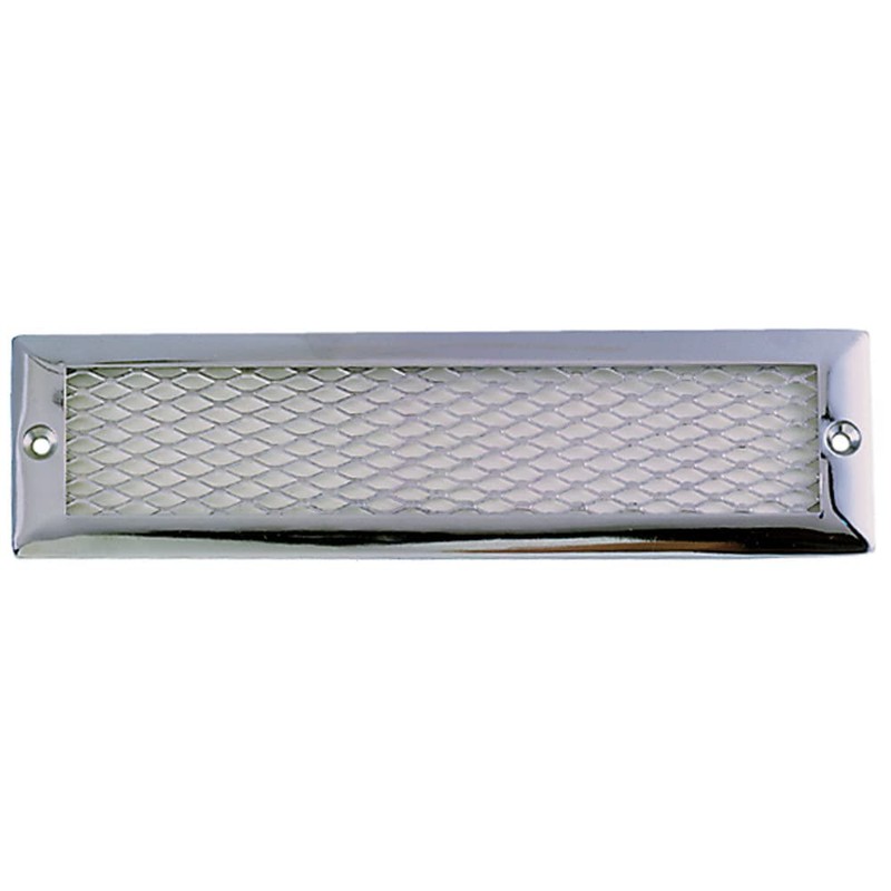Perko 1238DP0CHR Chrome-Plated Transom/Locker Ventilator with Aluminum Grill Screen -