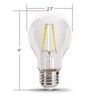 Feit Electric A19/TO/LED Filament 25W Equivalent Dimmable Clear Glass Light